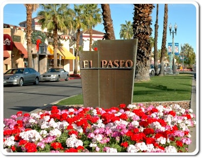 El Paseo, Palm Desert, California, El Paseo Drive is downto…