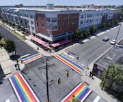 Photo of San Antonio Rainbow Crosswalk