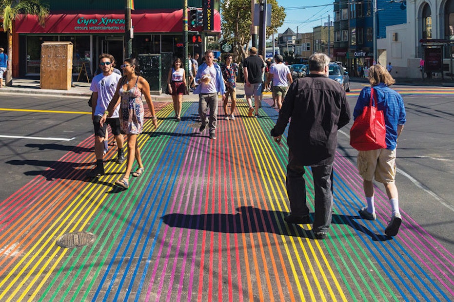 Photo of Castro Rainbow Crosswalk