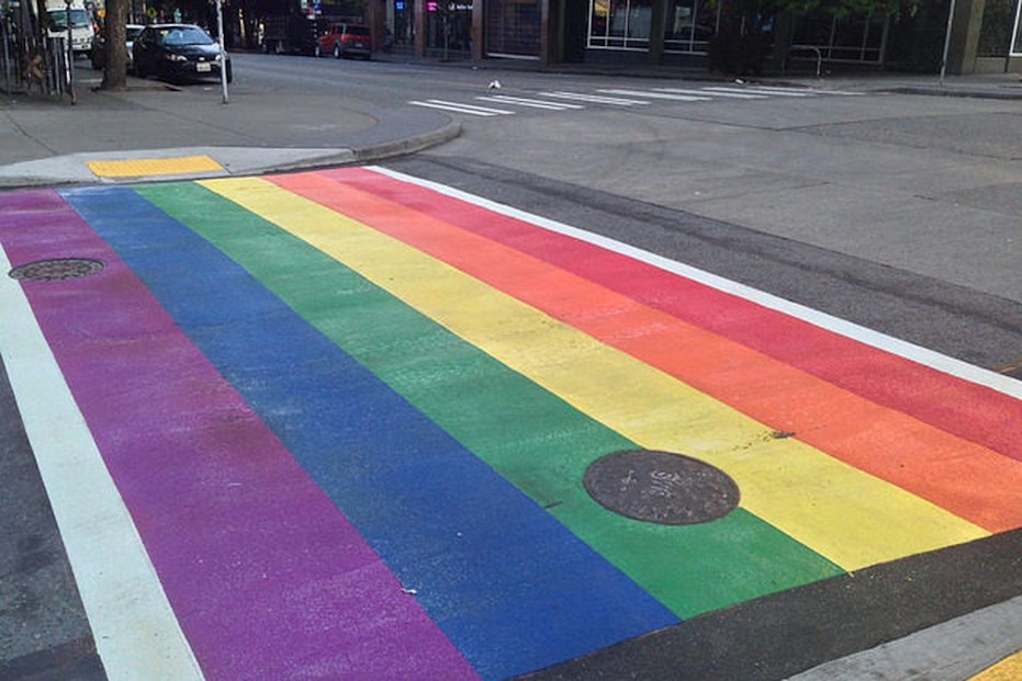 Photo of Seattle Rainbow Crosswalk