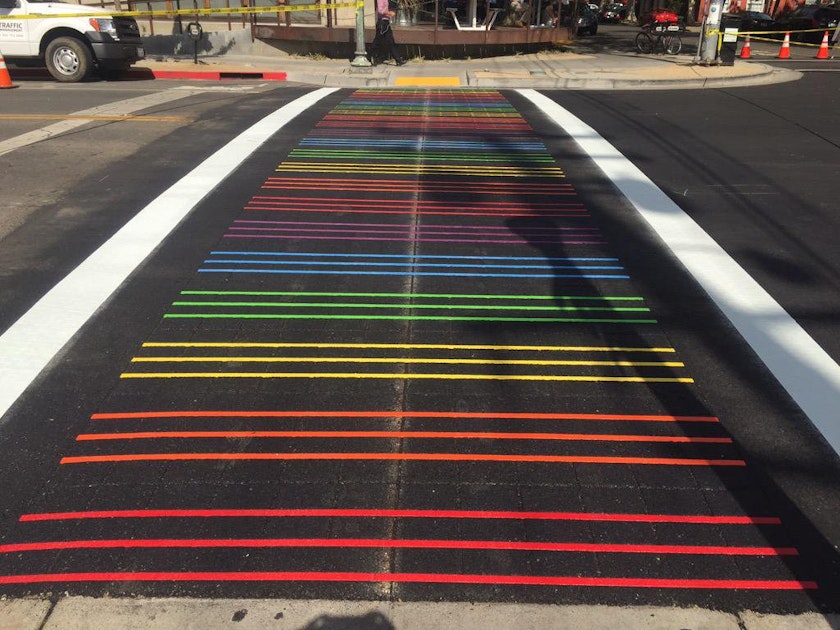 Photo of Sacramento Rainbow Crosswalk